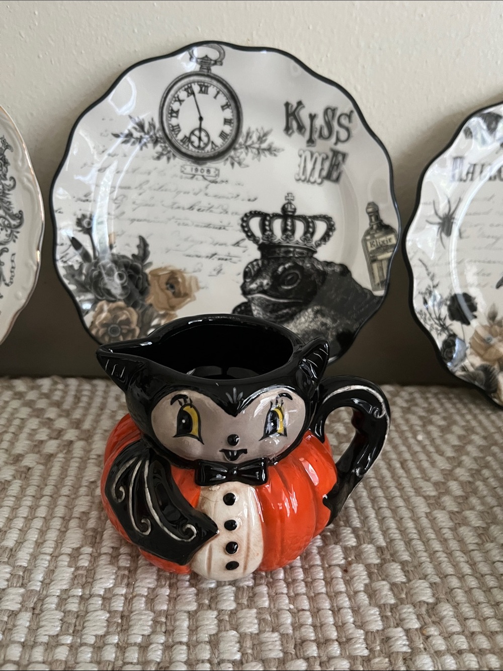 New! Johanna Parker Transpac Halloween Dapper Bat Creamer Pitcher 2026 NEW